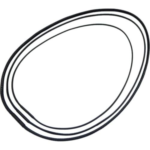 BASEHOME 1.0/1.5/2.0/3.0mm Leather Cord Wax Rope Necklace Chain 40/45/50 cm Black Stainless Steel Clasp Chain DIY Necklace