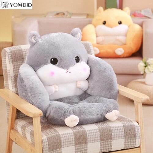 Hamster Cushion Back Office Chair Cushion Sofa Pillow Cushion Home Decoration Tatami Cute Cushion Lumbar Support Birthday Gift