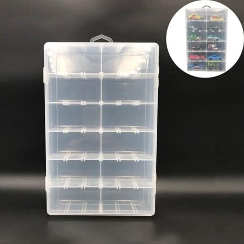 12 Grids PVC Toy Car Display Boxes For 1:64 Model Car Toy Display Box Transparent Storage Cases