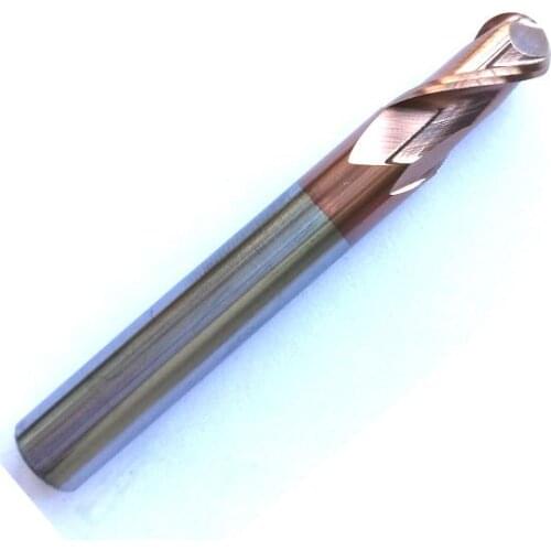 Radius=4.0mm 2 Flutes hrc55 R4.0*16*D8*60 solid carbide Ball nose End Mill CNC router bits tools Milling cutter
