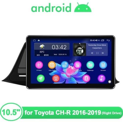 Joying 1 din 10.5 Inch Car Radio Stereo Central Multimedia Android10 Video Players Autoradio Bluetooth For Toyota CH-R 2016-2019