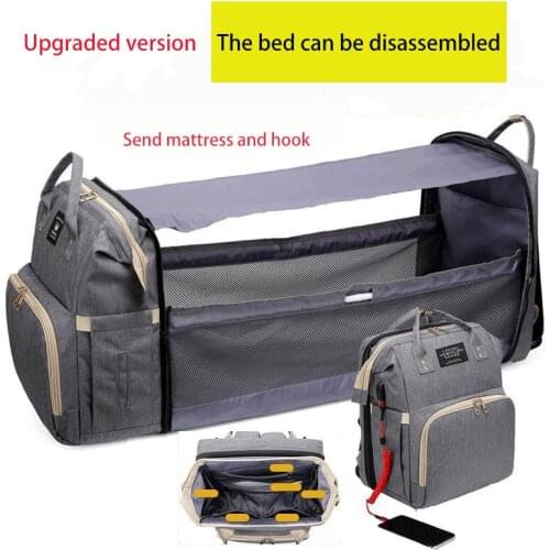 Organizer Bags Backpack Diaper Portable Folding Backpack Mummy Bag Light And Large Capacity Casual Double Shoulder Bag Maternal