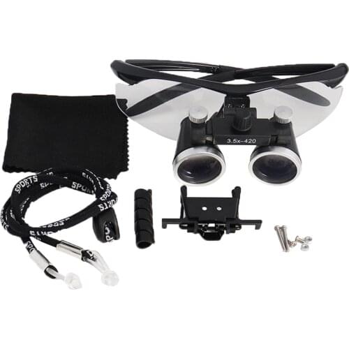 Dental Loupe Magnification Binocular Surgery Surgical Magnifier Dental Lab Medical Loupe 2.5X/3.5X420mm 4 Colors