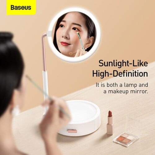 Baseus LED Cosmetic Mirror Lamp Dressing Table Lamp Portable Makeup Mirror With Backlight Make Up Desk Light Vanity Mirror Light