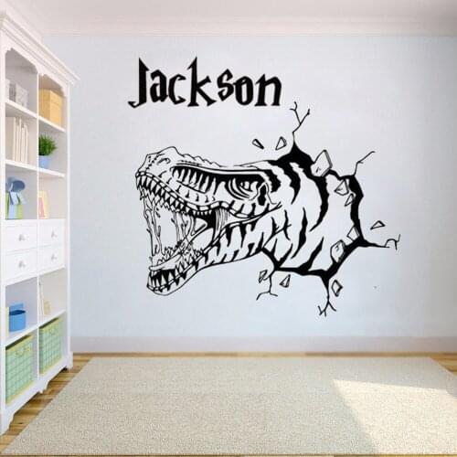 T Rex Dinosaur custom mame Wall sticker Dinosaur Wall Decals Dinosaur Decor Wall Stickers Boys Room decoration Decals HY873