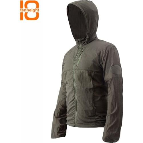 TENNEIGHT Men Summer Sun Protection Tactical Jackets quick-drying Outdoor Anti-UV Hooded Sports Hiking camping riding Jackets