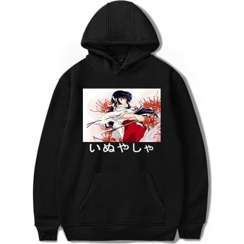 Anime Inuyasha Sesshoumaru Hoodie Printed Sweatshirts Tops Autumn Harajuku Unisex Coat Cartoon Manga Oversized Tracksuit Clothes