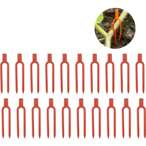 Gardening Tool Strawberry Fork High-quality Plant Clamps Farming Clip Orange Durable Plastic 100PCS/Set Environmental 100pcs