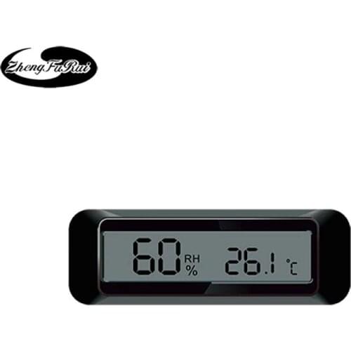 Embedded panel mounted electronic digital thermometer and hygrometer button battery powered wine cooler and humidor
