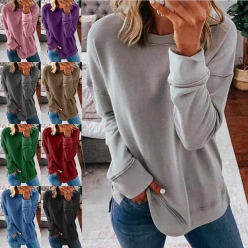 Tee Shirt Femme Spring And Autumn Pullover Loose Solid 5XL Plus Size Tops Fashion Casual O-Neck Long Sleeved T-Shirt Women Top