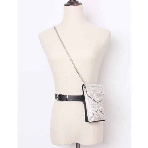 Womens runway fashion PU leather diamonds bag Cummerbunds female Dress Corsets Waistband Belts decoration wide belt TB1533