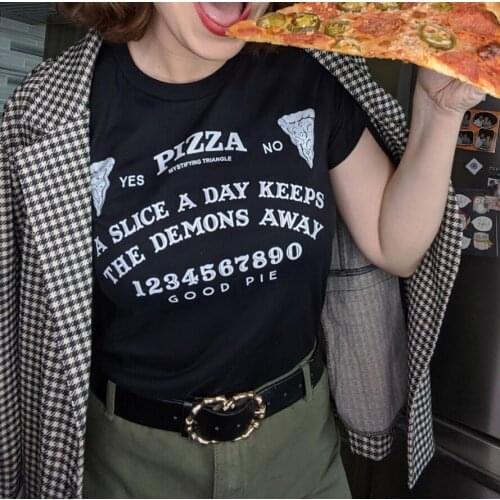 Pizza Lover T-shirt Oversize Vintage Graphic Tee Men Women Short Sleeve Hipster Skateboard Top Harajuku Tumblr Punk T shirt