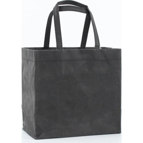 1000pcs Ladies Bags Washed Kraft Paper Bags Shopping Bags Casual Cotton Shopping Bags PU Hand Wrapped Ribbon Custom Logo