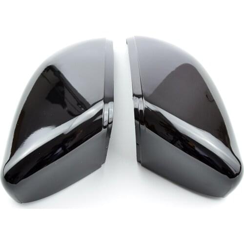 1 pair Gloss Black Carbon black Wing Door Rear View Mirror Cover For VW Touran Golf Mk6