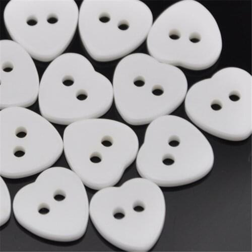 100pcs 12mm Heart Plastic Buttons/Sewing Accessories lots Mix PH43