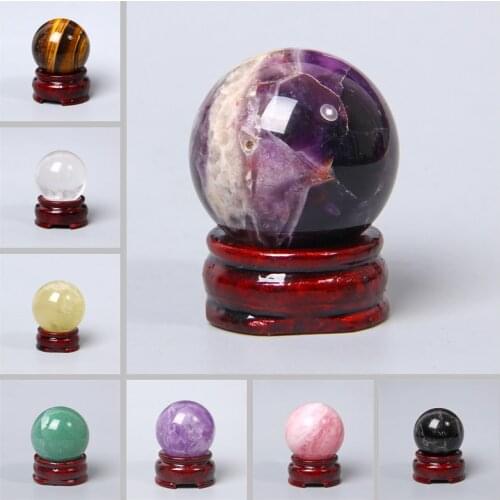 20-50 mm Natural raw minerals quartz sphere ball purple Amethysts yellow Citrines crystal stone sphere ball Decorative ornaments