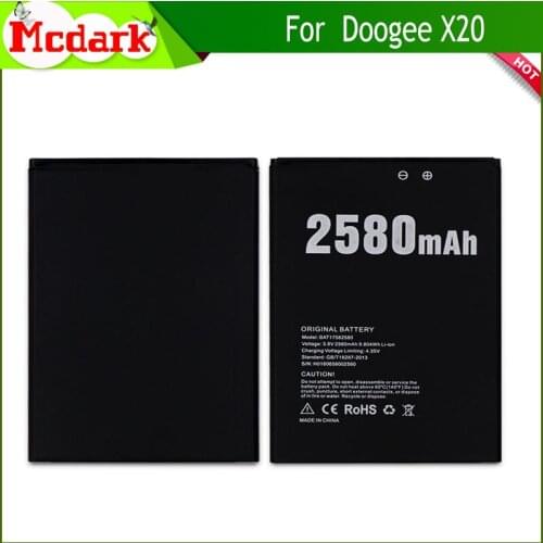 2580mAh Battery For Doogee X20 X20L Batterie Bateria Accumulator AKKU PIL BAT17582580 smart phone rechargeable battery