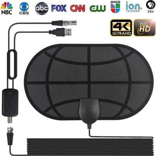 980 Mijl Bereik Max Antenne 4K Digitale Hdtv Indoor Tv Antennes Met Versterker Signaal Booster Actieve Indoor 25dB Hd tv Radius