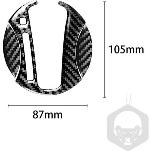 3Pcs Automatic Gear Sticker Fine Workmanship Self-adhesive Carbon Fiber Black Sticker for Honda Civic 8th Generation 2006-2011