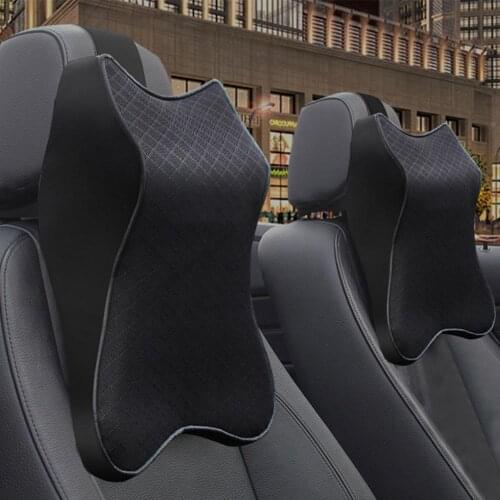 Car Neck Pillow Adjustable Seat Headrest Ergonomic Memory Foam Auto Headrest Travel Accessories Neck Support Holder Seat Covers