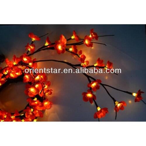 Free Shipping 24V low Voltage Blossom Plum Willow Twig Garland 6Ft Bendable Branch Light 96 PCs Rice Light Electric Plug in