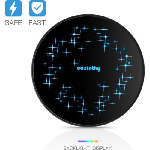 Light Up Wireless Charger,10W Fast Charger with Colorful LED Backlight Display,Cute Charger