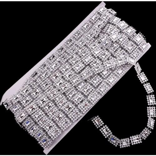10 Yards Crystal Rhinestone Trim Sewing Chain Applique Flower Trim Embellishment