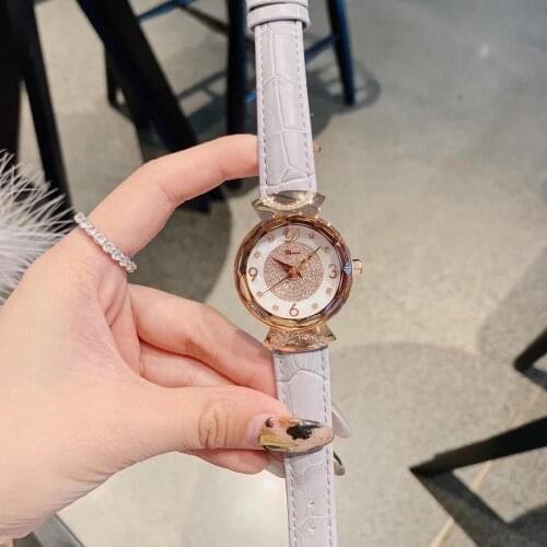 New Women Dress Watches Brand Real Leather Waterproof Watch Japan Quartz Crystals Wrist watch Candy Colors Korean Dress Montre