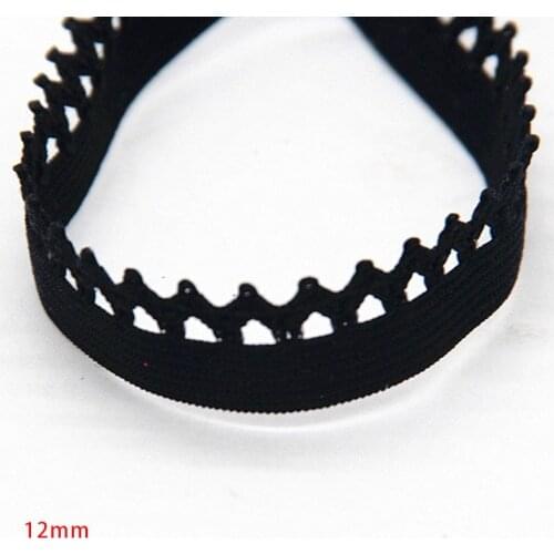 Black Lace Elastic Band Edge Waistband Rubber Hair Elastic Bands Nylon Webbing DIY Pants Bra Accessories Sewing 5yards