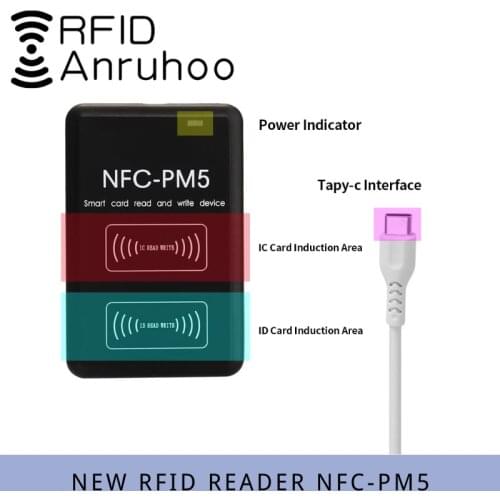 New NFC-PM5 Encryption Decoding Duplicator RFID Access Control Card Reader S50 UID Smart Chip Card Writer ICID Frequency Copier