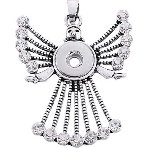 Hot Angel Snap Button Pendant Necklace fit 12MM snap buttons DIY fittings Fashion hot selling In Europe And USA XL9006