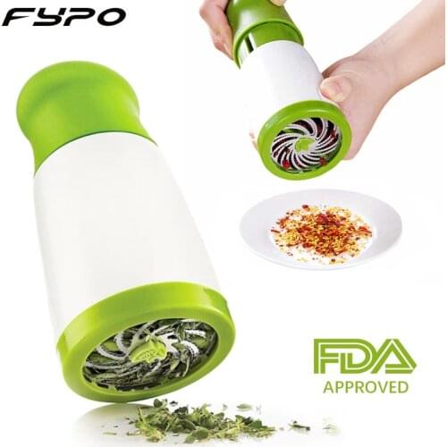 Fypo Herb Grinder Spice Mill Parsley Shredder Chopper Vegetable Cutter Garlic Coriander Spice Slicer Kitchen Vegetable Tools