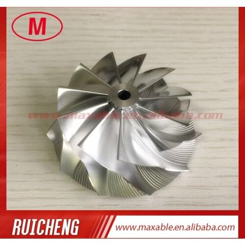K04 50.39/60.00mm 11+0 blades turbo aluminum 2618/milling/billet compressor wheel