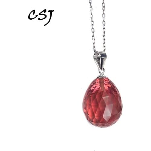 CSJ Water Drop Zultanite Pendant Sterling 925 Silver Created Sultanite Stone Color Change Fine Jewelry Women Party