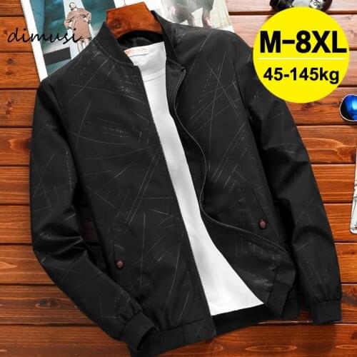 DIMUSI Spring Mens Jackets Male Casual Zipper Streetwear Hip Hop Bomber Coats Men Outwear Thin Slim Clothing Plus Size 8XL,YA779