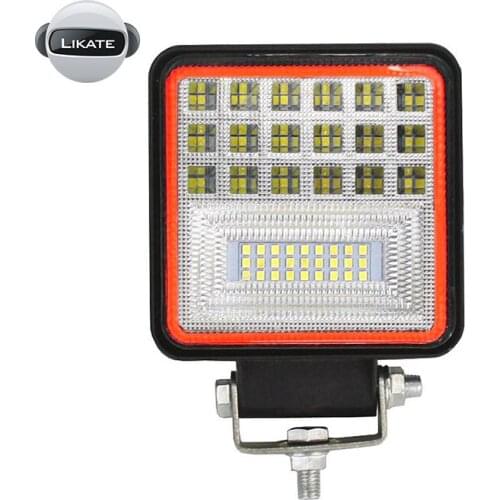 LKT 4WD Led Working Light Offroad Square Spotlights 4x4 With 4 " Angle Eyes Amble Light Off Road 4x4 Trucks Work Light Wholesale