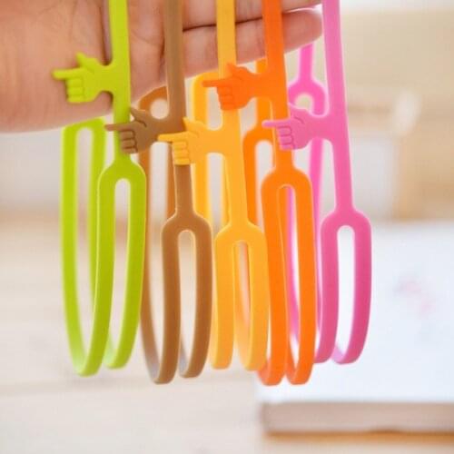 Hot Sale New Cute Silicone Finger Pointing Bookmark Book Mark Office Supply Funny Gift Drop Shipping