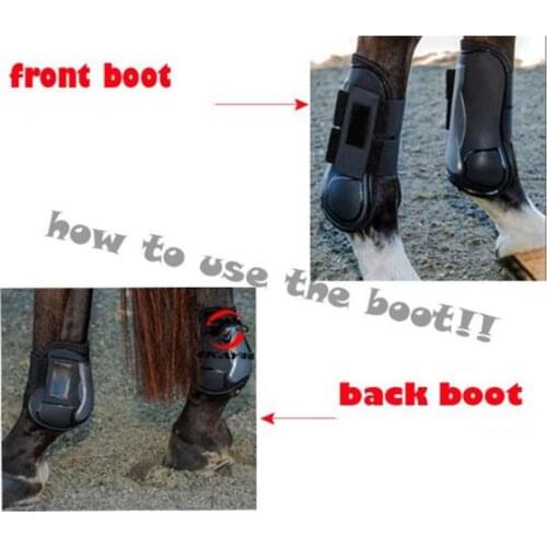 Mounchain 1 pair Horse Leg Care tendon boot Protective PU + Diving Material Professional Hind Horse Leggings Protector