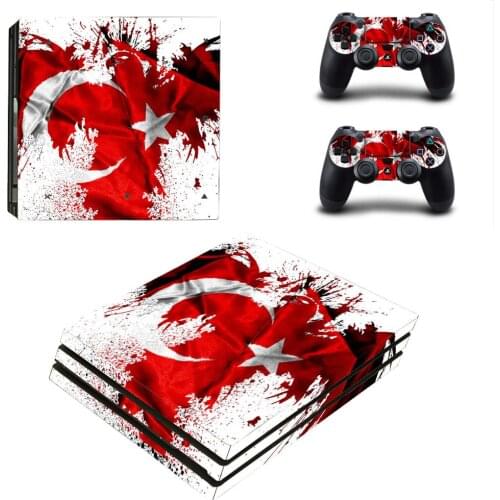 Turkey National Flag PS4 Pro Stickers Play station 4 Skin Sticker Decal For PlayStation 4 PS4 Pro Console & Controller Skins
