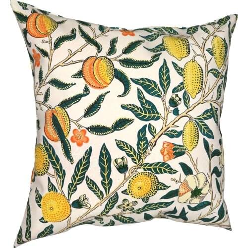Fruit Pomegranate William Morris Pillow Cover Home Decorative Floral Vintage Cushion Cover Throw Pillow for Sofa Gift Idea
