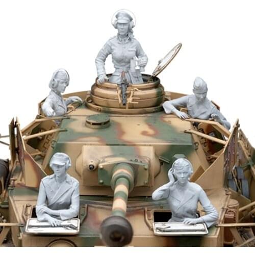 New Unassembled 1/16 modern Female Tank Crew include 5 (NO TANK ) Resin Figure Unpainted Model Kit