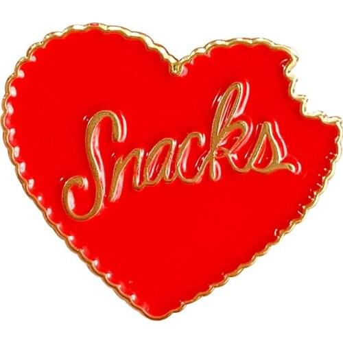 Cute heart snacks lapel pin perfect gift for the quirky girl or guy who also loves snacks in your life