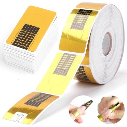 50 or 100pcs Plastic Form for Nails Extensions Acrylic Builder Gel Forms Sculpting Guide Stencil Quick Extend Nail Tools LANJ070