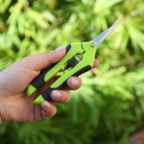 Garden Pruning Shears Stainless Steel Fruit Picking Scissors Household Potted Trim Weed Branches Small Scissors Gardening Tools