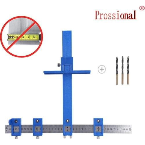 Detachable Hole Punch Locator Jig Tool Drill Guide Sleeve for Drawer Cabinet Hardware Dowel Wood Drilling Hole Punching Ruler