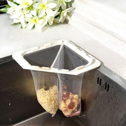Triangle Sink Strainer+Disposable Filter Net Waste Collector Kitchen Sink Filter Anti-clogging Strainer Mesh For Kitchen Tools