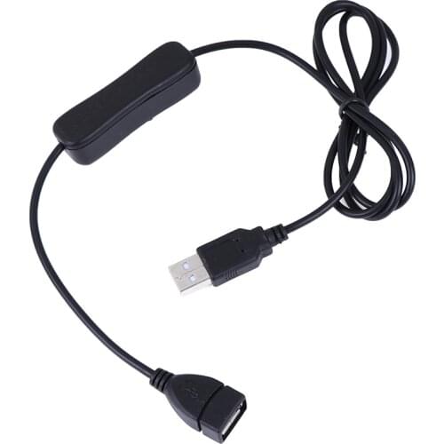 1M Usb Date Cable Male To Female Switch On Off Cable Toggle Led Power Line