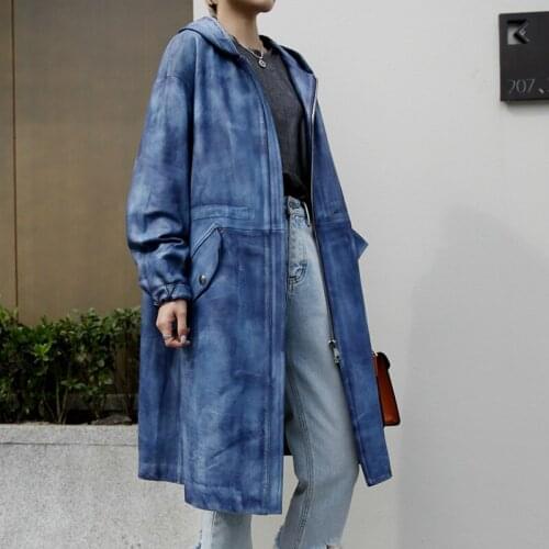 Genuine Leather Jacket Women Oversized Sheepskin Coat Spring Autumn Motorcycle Real Leather Jacket Woman GGS19C18009 YY1795