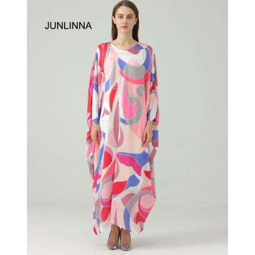 Loose Dress V Neck Batwing sleeve 2021 Summer New Women Rainbow Striped Printing Dresses with Inner Casual Dress