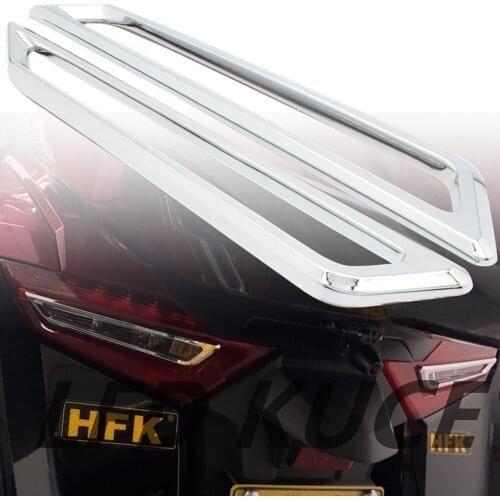 2Pcs Motorcycle Chrome Taillight Rear Tail Lamp Trim Accents For Honda Goldwing GL1800 2018 2019 2020 2021 Gold Wing